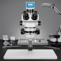 Microscope stéréo zoom 3,5x-100x avec caméra pour l'imagerie numérique et l'inspection