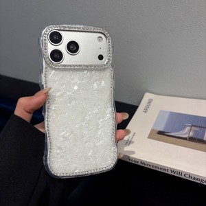 Coque de téléphone portable de luxe à motif coquillage scintillant et diamant pour iPhone 17 Air 16 15 14 Pro Max, coque souple en TPU avec coussin d'air ondulé - Product Image 5