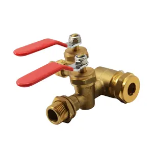 Hot new products brass float ball valve with pressure gauge spare parts