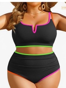 Nuevo Bikini 2026 de Dos Piezas con Diseño de Contraste de Color y Aros, Traje de Baño para Mujer, Artículo Popular para Playa y Piscina - Product Image 6
