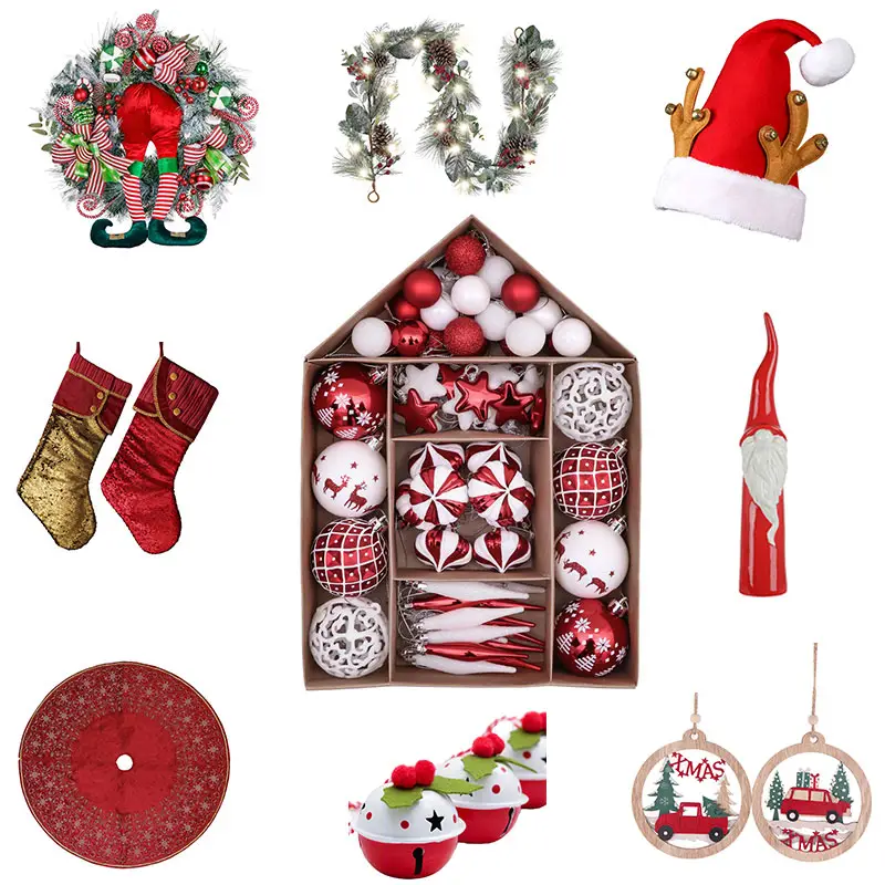 Eaglegits-miniadornos redondos de árbol de Navidad, adornos de bolas con diseños