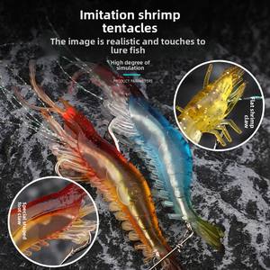 Appât souple biomimétique en PVC pour la pêche en eau douce, imitation crevette, pour la pêche à la traîne, haute simulation, équipement de pêche transfrontalier - Product Image 3