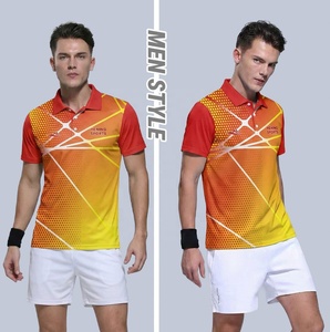 Chemises de golf pour hommes et femmes, chemises pour le tennis de table, t-shirts en polyester de haute qualité, fabricant de maillots personnalisés brodés, polo de sport - Product Image 2