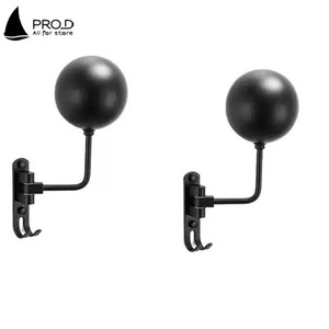 Soporte para sombrero de montaje en pared Soporte para casco giratorio negro de acero inoxidable - Product Image 2