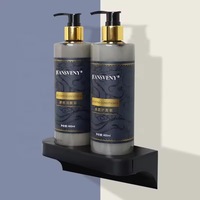 Shampoo lissant 400 ml, flacon pompe, articles de toilette de luxe pour hôtel, motif dragon bleu foncé et or, logo personnalisé pour spa et complexe hôtelier