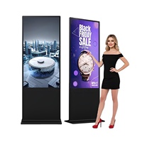 Affichage numérique intelligent 4K sur pied pour intérieur avec écran partagé, minuterie marche/arrêt, CMS intégré, OEM, garantie 1 an pour métro/aéroport