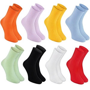 8 Pairs Men's Crew <b>Socks</b> Solid Cotton Casual Breathable Ankle <b>Socks</b> for <b>Running</b> Walking - Product Image 2