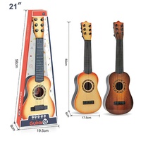 21" Plastic Acoustic Guitar Musical Instruments Toy Kids Music Enlightenment 6 Steel Strings Guitar Educational Toy for Beginner