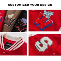 Vente en gros Veste Letterman à manches en cuir avec broderie en chenille personnalisée pour homme Blouson de baseball personnalisé
