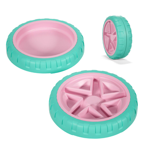 Tigela de Alimentação Lenta em Forma de Pneu de Plástico Durável Anti-engasgo com Design de Labirinto de Duas Camadas para Cães e Gatos Pequenos Anti-queda - Product Image 1