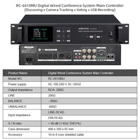 Contrôleur de système de conférence audio filaire ARVOX Équipement de salle de conférence