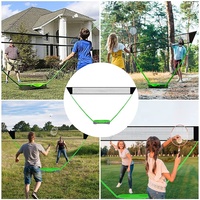 Ensemble de filet de badminton portable avec base de rangement, filet de badminton de volley-ball pliant, configuration facile pour ensemble combiné arrière-cour de plage