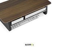 SAMDI 2024 Organisateur de tiroir dissimulé en bois de bouleau moderne avec plateau suspendu en métal pour rangement sous le bureau et bureau d'ordinateur