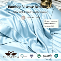 Ensemble de housse de couette en bambou bio écologique avec draps de lit, 300 fils, utilisable toute l'année