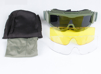 Lunettes tactiques personnalisées ANSI Z87, lunettes de soleil, 3 verres, airsoft, paintball, anti-vent, protection UV400, verres PC 3,0 mm, lunettes de tir