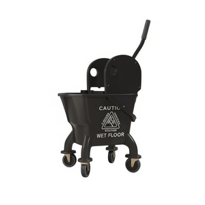 Carrito de limpieza con cubeta para mopa, de plástico, con 4 ruedas y asa, para limpieza de pisos - Product Image 1
