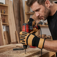Gants de travail en cuir de vachette durables et de haute qualité, design amélioré antidérapant et résistant aux chocs, parfaits pour les applications de sécurité