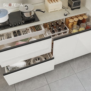 Sofeyia ตู้ครัวทรงสูงตู้ห้อง<span class=keywords><strong>ครัว</strong></span>ทาสีแล็กเกอร์เคลือบเงาสีขาวทันสมัยออกแบบได้ตามที่ต้องการ - Product Image 5