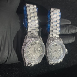 Orologio da <span class=keywords><strong>Uomo</strong></span> YSS Jewelry Placcato Oro 18k, Stile Hip Hop con Diamanti CZ, in Acciaio Inossidabile - Product Image 5