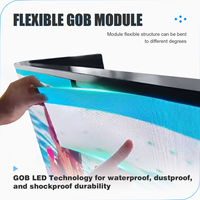 Pantalla LED Curva Portátil P2.5 GOB a Todo Color 1080P, Legible Bajo la Luz Solar, Resistente al Agua IP54, Mesa para DJ, 800 Nits de Brillo para Discotecas