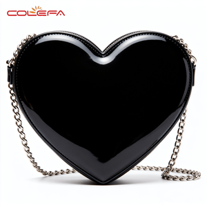 Colefa di buona qualità tracolla a spalla serale festa di nozze pochette designer Premium nero cuore borsa a mano per donna 2026 - Product Image 1