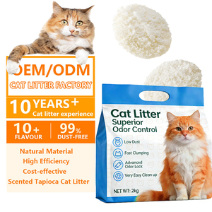 Arena para <span class=keywords><strong>Gatos</strong></span> de Tapioca Natural, Suministro a Granel, Biodegradable, Control de Olores de Larga Duración, <span class=keywords><strong>Precio</strong></span> de Fábrica al por Mayor - Product Image 1