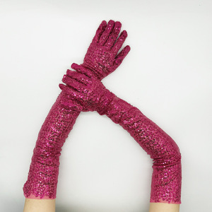 Vente Flash : Gants Longs à Paillettes de Haute Qualité, Manches Élégantes Scintillantes pour Soirée, Robe de Fête, Cosplay, Cadeau pour <span class=keywords><strong>Femme</strong></span> - Product Image 4