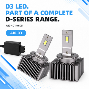 A10 D3 หลอดไฟหน้า LED 72W 9600LM HID ซีนอนทดแทน 45-85V 6000K IP68 - Product Image 1
