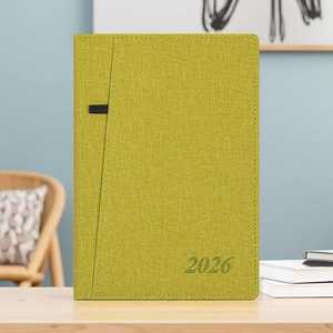 Personalised Leather Hardcover Notebook Planner with Saddle Stitching PP Cover Colourful Elastic Bands & Custom Bullet Notes - Product Image 3