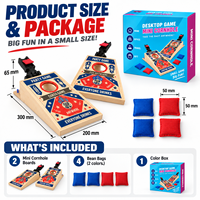 Mini jeu de Cornhole de table, jeu de lancer de sacs de céréales portable pour divertissement en intérieur et en extérieur