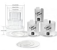 Moule à crème rond de 4, 5, 6, 8, 10 pouces pour mousse au chocolat, moule en plastique flexible et écologique pour la pâtisserie DIY, idéal pour les fêtes et les boulangeries
