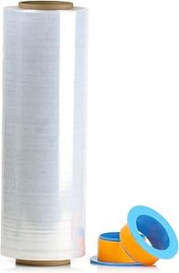 Rouleau de film étirable transparent industriel Huamaohengchun en PEHD de qualité alimentaire, 1500 pieds, 70 gauge, 15 pouces, avec poignées de 3 pouces, durable pour palettes - Product Image 6