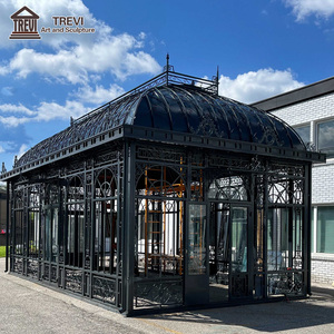 Gazebo in Ferro Battuto con Grandi Vetrate Ornamentali su Misura per Matrimoni - Product Image 4