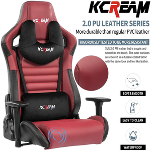 Sillas de Juego VANBOW Ergonómicas Ajustables para Deportes Electrónicos, Sillas de Juego Rojas de Buena Calidad con Reposabrazos 4D - Product Image 2
