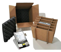 Kotak Pengiriman Hard Disk Drive Ramah Lingkungan NTI-Static dengan 5 Baki Caddy Lapisan Spons Gaya Folder untuk Penyimpanan & Transportasi yang Aman