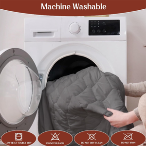 Pelindung antiair Premium bantalan tanpa suara dengan kantung dalam sarung kasur lembut & antilembap (abu-abu) - Product Image 5