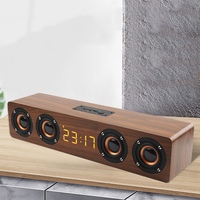 Altavoz de madera HiFi con 24 horas de duración de reproducción caja de altavoz BT, Radio FM, para cine en casa, altavoces grandes de fiesta, novedad de 2020