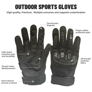 Winter thermische waterdichte antislip pull-on sporthandschoenen met volledige vingers, unisex, touchscreen, knokkelbescherming, snowboarden - Product Image 2