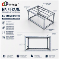 Maison préfabriquée modulaire en panneaux sandwich en acier de luxe de 20 pieds et 40 pieds, conteneur à plat, salon