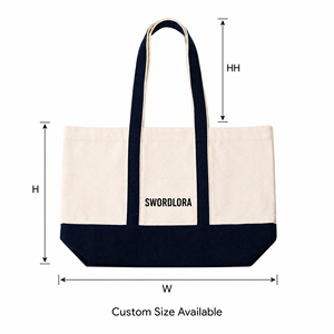 Sac fourre-tout en toile bicolore personnalisé avec poche - Product Image 3