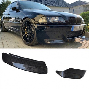 สปอยเลอร์กันชนหน้าคาร์บอนไฟเบอร์สำหรับ BMW E46 M3 CSL พร้อมวิงเล็ตและสปลิตเตอร์ข้าง สภาพใหม่ - Product Image 1