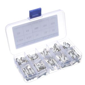 Kit d'assortiment de fusibles céramiques OKYN230719-1, 100 pièces, 5x20 mm, avec boîte, à action rapide, pour l'électronique et les appareils électroménagers - Product Image 1