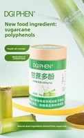 Matière première alimentaire : Polyphénols de canne à sucre à 20 %, extrait de canne à sucre, nouvelle ressource alimentaire, régulateurs d'acidité en stock