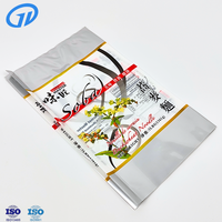 Sachet d'emballage alimentaire imprimé sur mesure avec soufflet latéral, pochette plate souple de qualité alimentaire pour nouilles de sarrasin et pâtes séchées, directement de l'usine, OEM