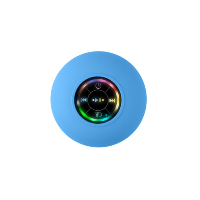 Large Suction-Cup Waterproof for 5.0 Speaker with LED Light Plastic Cabinet Portable for Bathroom