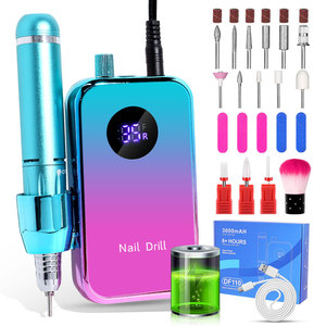 Taladro de <span class=keywords><strong>Uñas</strong></span> Portátil Recargable de 35000 RPM con Pantalla LCD para Remover Acrílico, Kit de Herramientas de Manicura Portátil Hecho de Plástico - Product Image 2