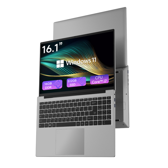 New 16.1-Inch Intel I7-1060NG7 Quad Core Windows 11 Business Slim Laptop 16:10 512GB SSD DDR4 1920x1200 IPS Integrated Plastic