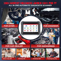 Herramienta de Diagnóstico Completa Launch X431 Pro TT para la Mayoría de los Autos de 12V, Escáner OBD2 CAN FD y DOIP con Conector DBSCAR VII