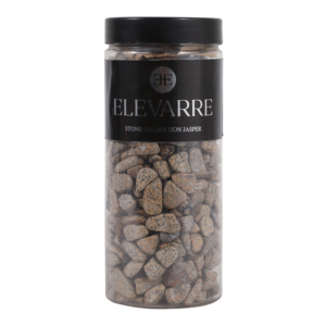 ELEVARRE Tarro Decorativo de Piedra de Jaspe Dálmata para el Hogar, Oficina, Baño y Decoración de Habitaciones - Product Image 1