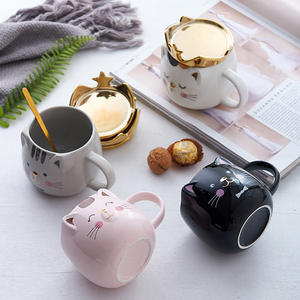 Cute <b>Cat</b> Ceramic Coffee Mug Stainless Steel Spoon 500ml Large Food Safe Dishwasher Microwave Safe Novelty <b>Gift</b> for Crazy <b>Cat</b> - Product Image 2